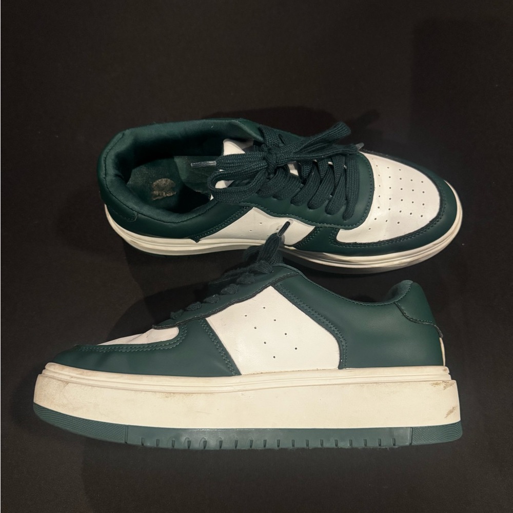Madden Girl Natalie Green Platform Sneakers 8.5 Y2K Streetwear - Picture 2 of 5